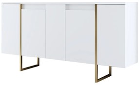 Konzolasztal Luxe - White, Gold