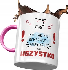 Rózsaszín Bögre Anasztázia Barátnőknek Ajándék Nyomtatott Fotóval