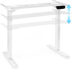 OneConcept Multidesk Comfort, állítható magasságú íróasztal, elektromos, magasság 62 - 128 cm, fehér
