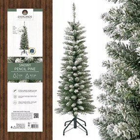 Karácsonyfa műfenyő keskeny Slim mint élő havas 120cm Pencil