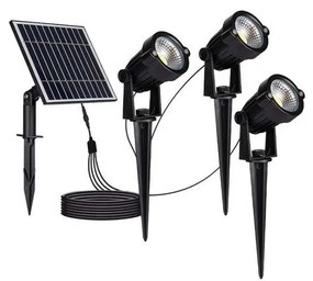 V-Tac KÉSZLET 3x LED Kültéri napelemes lámpa 3xLED/1,2W/3,7V IP65 3000K 4000 mAh VT1267