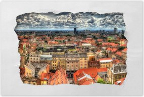 Poszterek 90x60 Panoráma Zágráb