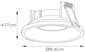 Lucide 09923/01/31 - Fürdőszobai lámpa ZIVA 1xGU10/50W/230V IP44 fehér