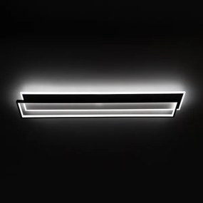 BRILAGI - LED dimmelhető mennyezeti lámpatest OUTLINE LED/90W/230V 18x100 cm fehér/fekete + távirányító