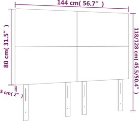 fekete bársony fejtámla 144x5x118/128 cm