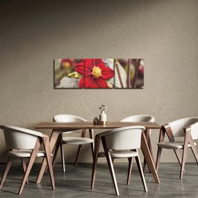 Virág képe (órával) (90x30 cm)