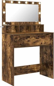 vidaXL Hálószobai Öltözködő Asztalok Füstölt tölgy 80 x 39,6 x 135 cm
