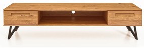 Tölgyfa TV-állvány 182x42 cm Golo - The Beds
