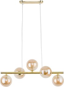 TK LIGHTING 4549 ESTERA Többágú Függesztett Lámpa Fehér, Fekete, Arany G9 IP20