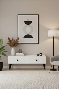 Mona TV-állvány, fehér, 120 cm