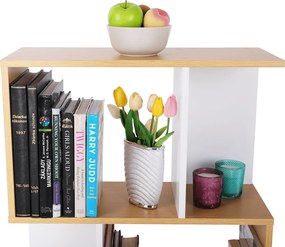 Könyvespolc, tűnyalábos fenyő/fehér, ERDEM NEW TYP 1