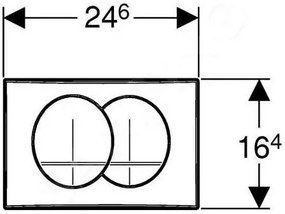 Geberit Delta, öblítőgomb DELTA ZERO, UP100, fehér, 115.100.11.5
