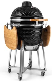 Kingsize, kamado grill, kerámia, 21", füstölés, lassú sütés, rozsdamentes acél