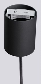 Fekete függőlámpa üveg búrával ø 12 cm Orbital – Sollux