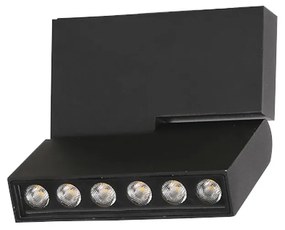 Azzardo Leon mennyezeti lámpa, fekete, 3000K melegfehér, beépített LED, 12W, 1020 lm, AZ-3489