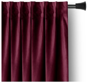 Borvörös bársony dimout (részleges sötétítő) függöny 140x270 cm Pleat – Restilo
