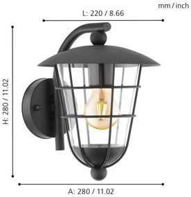 Eglo 94841 - LED Kültéri lámpa PULFERO 1xE27/8,5W/230V IP44