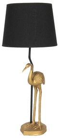 Arany asztali lámpa flamingó dekorral