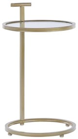 Arany Kisasztal Üveglappal ⌀ 40 cm SHELBY Beliani
