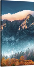 Vászonkép Hegyek Ég Erdő Természet 40x80 cm Ajándéknak is tökéletes