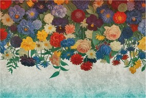 Fotótapéta Flizelina Nappali és Hálószoba Iroda Színes virágok 104x70 Ragasztó