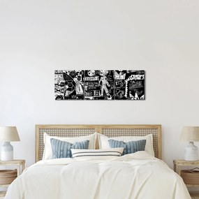 Kép - Graffiti (órával) (90x30 cm)