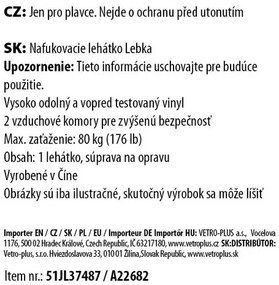 Vetro-Plus Felfújható napozóágy Kalóz koponya, 159x 120 cm