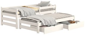 Alis DPV 001 alul kihúzható gyerekágy - fehér, 90x180