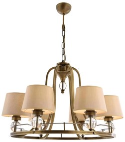 NARA láncos csillár 6xE27/40W/230V, sárgaréz