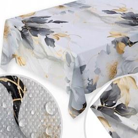 Abrosz Foltálló 140x200 CM Asztalra Sima Matt Vastag Fehér Virágok 225