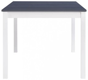 fehér és szürke fenyőfa étkezőasztal 180 x 90 x 73 cm