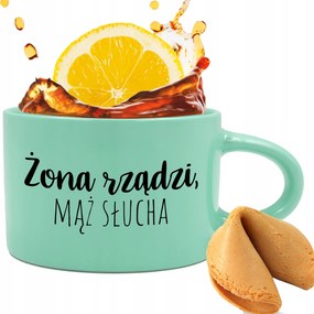 Menta CsĂ©sze 200ml Vicces AjĂĄndĂ©k PĂĄroknak FelesĂ©g UralkodĂĄs SĂŒtemĂ©ny