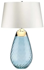 Elstead LENA-TL-L-BLUE-OWSS-LED Asztali lámpa LENA 1xE27/40W/230V 74cm kék/fehér