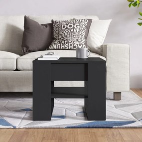 fekete szerelt fa dohányzóasztal 55,5 x 55 x 45 cm