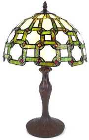 Tiffany asztali lámpa Zöld Ø 30x49 cm