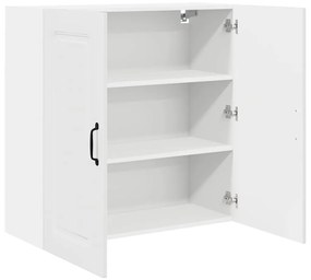 Fali konyhaszekrény Magas Fényű Fehér 80 x 31 x 80 cm Faanyag