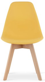 Mustársárga KITO szék bükkfa lábakkal