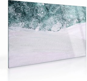 Üveg kép - Türkiz absztrakció (70x50 cm)