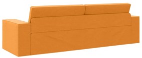 Faliszófa Ágy 2-az-1 Sötét Sárga 245x150x60.5 cm Szövet