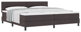 Boxspring ágy matraccal Sötét Barna 200 x 200 cm szövet