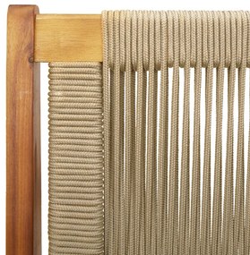 Kerti Pad Bézs 76x122x73 cm Tömör Akácfából