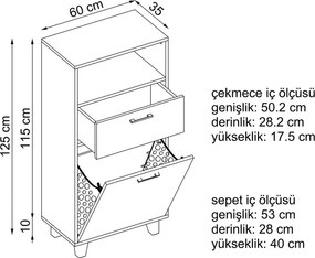 Konyhaszekrény, 60 cm – TR283VLN1381