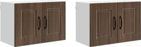 vidaXL Konyhaszekrény 2 pcs Barna Tölgy 60 x 31 x 40 cm Faanyag
