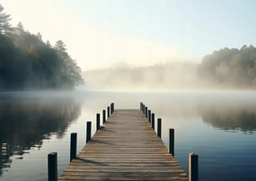 Poszter 59,4x42cm Reggeli csend a vízparton