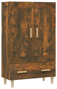 Füstös tölgy színű szerelt fa magasszekrény 70 x 31 x 115 cm