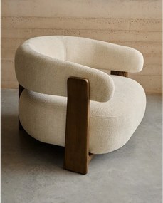 Bézs zsenília fotel Granite – Kave Home