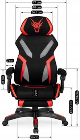 Irodai Forgószék Fekete/Piros Színben. MAXIMO