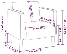 sötétszürke kordbársony szövet kanapészék karfás szék 54 cm