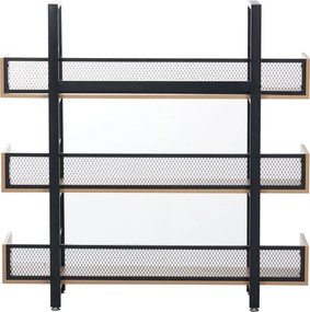 3 polcos polcállvány, tölgy/fekete, KILIS NEW TYP 1