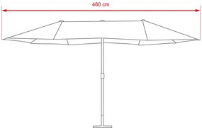 Avenberg FUGAS Dupla napernyő - bézs